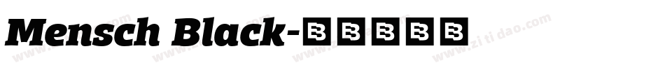 Mensch Black字体转换